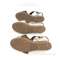 Sandalias de cuña Summer Women PU Cuero de cuero